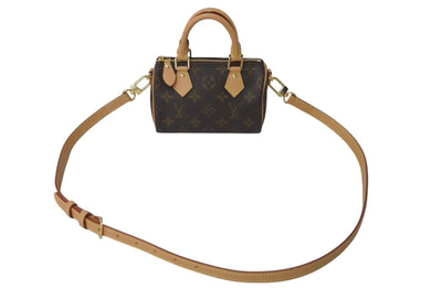 極美品 LOUIS VUITTON ルイヴィトン ナノスピーディ ハンドバッグ 2WAYバッグ M81085 モノグラム PVC レザー 中古 4c073692