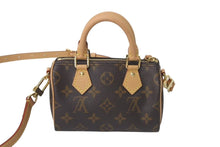 Load image into Gallery viewer, 極美品 LOUIS VUITTON ルイヴィトン ナノスピーディ ハンドバッグ 2WAYバッグ M81085 モノグラム PVC レザー 中古 4c073692