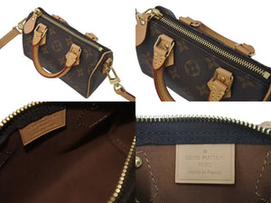 極美品 LOUIS VUITTON ルイヴィトン ナノスピーディ ハンドバッグ 2WAYバッグ M81085 モノグラム PVC レザー 中古 4c073692