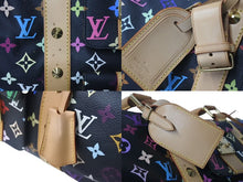 Load image into Gallery viewer, 極美品 LOUIS VUITTON ルイヴィトン キーポル45 ボストンバッグ M92640 モノグラム マルチカラー ブラック 村上隆 中古 4c073711