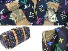 Load image into Gallery viewer, 極美品 LOUIS VUITTON ルイヴィトン キーポル45 ボストンバッグ M92640 モノグラム マルチカラー ブラック 村上隆 中古 4c073711