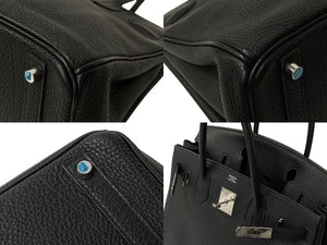 HERMES エルメス バーキン30 ハンドバッグ トゴ ブラック シルバー金具 ☐J刻印 2006年 美品 中古 4c073714