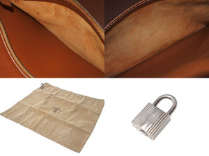 HERMES エルメス バーキン35 ハンドバッグ クシュベル ゴールド ブルーインディゴ シルバー金具 □C刻印 1999年 美品 中古 4c073715