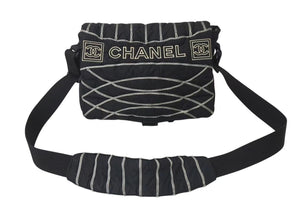 CHANEL シャネル スポーツライン ナイロン ショルダーバッグ ブラック 10番台 ココマーク ロゴ 美品 中古 4c073716