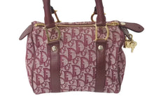 Load image into Gallery viewer, Christian Dior クリスチャンディオール トロッター ミニハンドバッグ PZ0052 キャンバス レザー ワインレッド ゴールド 美品 中古 4c073719