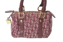 Load image into Gallery viewer, Christian Dior クリスチャンディオール トロッター ミニハンドバッグ PZ0052 キャンバス レザー ワインレッド ゴールド 美品 中古 4c073719