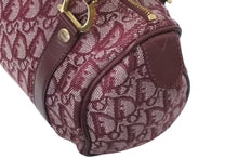 Load image into Gallery viewer, Christian Dior クリスチャンディオール トロッター ミニハンドバッグ PZ0052 キャンバス レザー ワインレッド ゴールド 美品 中古 4c073719