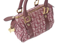 Load image into Gallery viewer, Christian Dior クリスチャンディオール トロッター ミニハンドバッグ PZ0052 キャンバス レザー ワインレッド ゴールド 美品 中古 4c073719