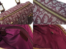 Load image into Gallery viewer, Christian Dior クリスチャンディオール トロッター ミニハンドバッグ PZ0052 キャンバス レザー ワインレッド ゴールド 美品 中古 4c073719