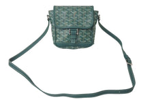 Load image into Gallery viewer, GOYARD ゴヤール グランブルーPM ショルダーバッグ ポシェット PVC レザー グリーン シルバー金具 美品 中古 4c073720