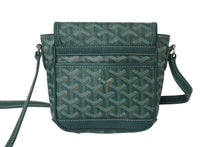 Load image into Gallery viewer, GOYARD ゴヤール グランブルーPM ショルダーバッグ ポシェット PVC レザー グリーン シルバー金具 美品 中古 4c073720