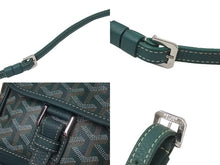 Load image into Gallery viewer, GOYARD ゴヤール グランブルーPM ショルダーバッグ ポシェット PVC レザー グリーン シルバー金具 美品 中古 4c073720