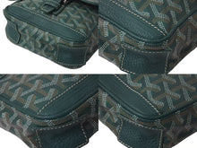 Load image into Gallery viewer, GOYARD ゴヤール グランブルーPM ショルダーバッグ ポシェット PVC レザー グリーン シルバー金具 美品 中古 4c073720