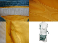 Load image into Gallery viewer, GOYARD ゴヤール グランブルーPM ショルダーバッグ ポシェット PVC レザー グリーン シルバー金具 美品 中古 4c073720