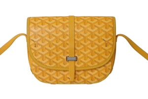 GOYARD ゴヤール ベルヴェデーレPM バッグ ショルダーバッグ BELVE3PMLTY08CG08P イエロー PVC レザー 美品 中古 4c073722