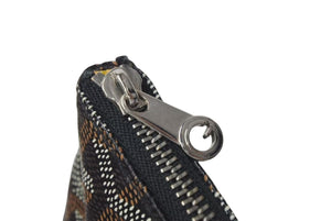 GOYARD Senna PM Clutch Bag SENAT2PMLTY01CL01P Black PVC Leather with Silver Hardware, Excellent Condition, Pre-owned, 4c073724 