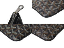 Load image into Gallery viewer, GOYARD ゴヤール セナPM クラッチバッグ SENAT2PMLTY01CL01P ブラック PVC レザー シルバー金具 美品 中古 4c073724