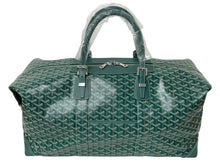画像をギャラリービューアに読み込む, 未使用 GOYARD ゴヤール 55 ヘリンボーン PVCレザーボストンバッグ グリーン 2025年中古 4c073725 