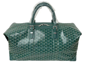 未使用 GOYARD ゴヤール 55 ヘリンボーン PVCレザーボストンバッグ グリーン 2025年中古 4c073725 