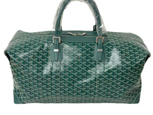 画像をギャラリービューアに読み込む, 未使用 GOYARD ゴヤール 55 ヘリンボーン PVCレザーボストンバッグ グリーン 2025年中古 4c073725 