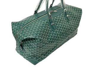 未使用 GOYARD ゴヤール 55 ヘリンボーン PVCレザーボストンバッグ グリーン 2025年中古 4c073725 