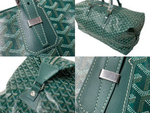 画像をギャラリービューアに読み込む, 未使用 GOYARD ゴヤール 55 ヘリンボーン PVCレザーボストンバッグ グリーン 2025年中古 4c073725 