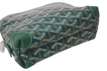 Load image into Gallery viewer, 新品未使用 GOYARD ゴヤール ポーチ ヴァンドーム コスメティックポーチ グリーン シルバー金具 中古 4c073726