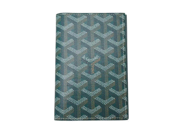 新品未使用 GOYARD ゴヤール パスケース パスポートケース グルネル PVCコーティングキャンバス グリーン 中古 4c073727