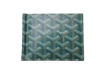 Load image into Gallery viewer, 新品未使用 GOYARD ゴヤール 財布 サントマ STTHOMPMLTY01CL01P マネークリップ カードケース グリーン PVC レザー 中古 4c073728