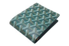 Load image into Gallery viewer, 新品未使用 GOYARD ゴヤール ヴィクトワール ウォレット 二つ折り財布 グリーン ゴヤールディンキャンバス 中古 4c073729