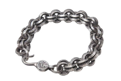 CHROME HEARTS クロムハーツ DOUBLE B RING ダブルBリング ブレスレット 重量約47.2g 腕回り約18.5cm 1998/.925刻印 美品 中古 4c073734