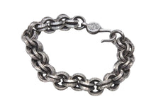 Load image into Gallery viewer, CHROME HEARTS クロムハーツ DOUBLE B RING ダブルBリング ブレスレット 重量約47.2g 腕回り約18.5cm 1998/.925刻印 美品 中古 4c073734
