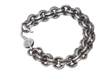 Load image into Gallery viewer, CHROME HEARTS クロムハーツ DOUBLE B RING ダブルBリング ブレスレット 重量約47.2g 腕回り約18.5cm 1998/.925刻印 美品 中古 4c073734