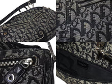 Load image into Gallery viewer, ChristianDior クリスチャンディオール Dチャーム ホーボー ワンショルダーバッグ トロッター ブラック シルバー金具 美品 中古 4c073735