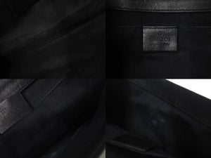 GUCCI グッチ ホースビット GG柄 ワンショルダーバッグ ハンドバッグ 119188 キャンバス レザー ブラック シルバー金具 美品 中古 4c073737 