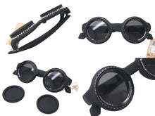 Load image into Gallery viewer, 新品未使用品 LOUIS VUITTON ルイヴィトン スーパーヴィジョン ラウンド サングラス Z2736U サイズ40□32 140 ブラック 中古 4c073742