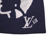 Load image into Gallery viewer, 新品未使用 LOUIS VUITTON ルイヴィトン BONNET FACES ボンネットフェイシズ ビーニー ニットキャップ M5225A 25AW ネイビー 中古 4c073750