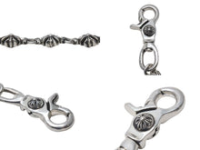 Load image into Gallery viewer, 極美品 CHROME HEARTS クロムハーツ C CROSS SHORT-T 2クリップカットアウトCHプラス シルバーウォレットチェーン 中古 4c073758