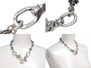 極美品 CHROME HEARTS クロムハーツ C CROSS SHORT-T 2クリップカットアウトCHプラス シルバーウォレットチェーン 中古 4c073758