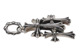 極美品 CHROME HEARTS クロムハーツ ラージ 3CH トリプル クロス ペンダント トップ シルバー シルバー925 中古 4c073759