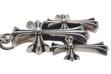 Load image into Gallery viewer, 極美品 CHROME HEARTS クロムハーツ ラージ 3CH トリプル クロス ペンダント トップ シルバー シルバー925 中古 4c073759