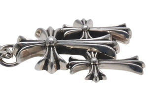 極美品 CHROME HEARTS クロムハーツ ラージ 3CH トリプル クロス ペンダント トップ シルバー シルバー925 中古 4c073759