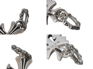 極美品 CHROME HEARTS クロムハーツ ラージ 3CH トリプル クロス ペンダント トップ シルバー シルバー925 中古 4c073759