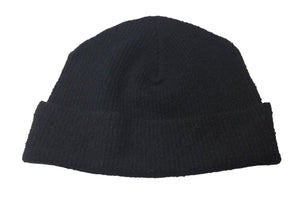 新品未使用 CHROME HEARTS クロムハーツ ハラコ 新作 クロスパッチ ニット帽 ビーニー ブラックシルバー金具 OS 中古 4c073763