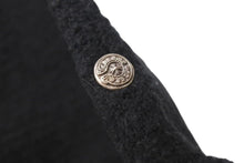 Load image into Gallery viewer, 新品未使用 CHROME HEARTS クロムハーツ ハラコ 新作 クロスパッチ ニット帽 ビーニー ブラックシルバー金具 OS 中古 4c073763