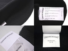 Load image into Gallery viewer, 新品未使用 CHROME HEARTS クロムハーツ ハラコ 新作 クロスパッチ ニット帽 ビーニー ブラックシルバー金具 OS 中古 4c073763
