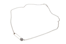 Load image into Gallery viewer, 新品未使用 CHROME HEARTS クロムハーツ セーフティピン ネックレス 1Pダイヤ 18インチ シルバー 6.9g ペンダントトップ シルバー925 中古 4c073764