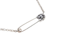 Load image into Gallery viewer, 新品未使用 CHROME HEARTS クロムハーツ セーフティピン ネックレス 1Pダイヤ 18インチ シルバー 6.9g ペンダントトップ シルバー925 中古 4c073764