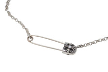 Load image into Gallery viewer, 新品未使用 CHROME HEARTS クロムハーツ セーフティピン ネックレス 1Pダイヤ 18インチ シルバー 6.9g ペンダントトップ シルバー925 中古 4c073764