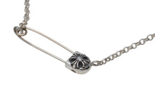 Load image into Gallery viewer, 新品未使用 CHROME HEARTS クロムハーツ セーフティピン ネックレス 1Pダイヤ 18インチ シルバー 6.9g ペンダントトップ シルバー925 中古 4c073764